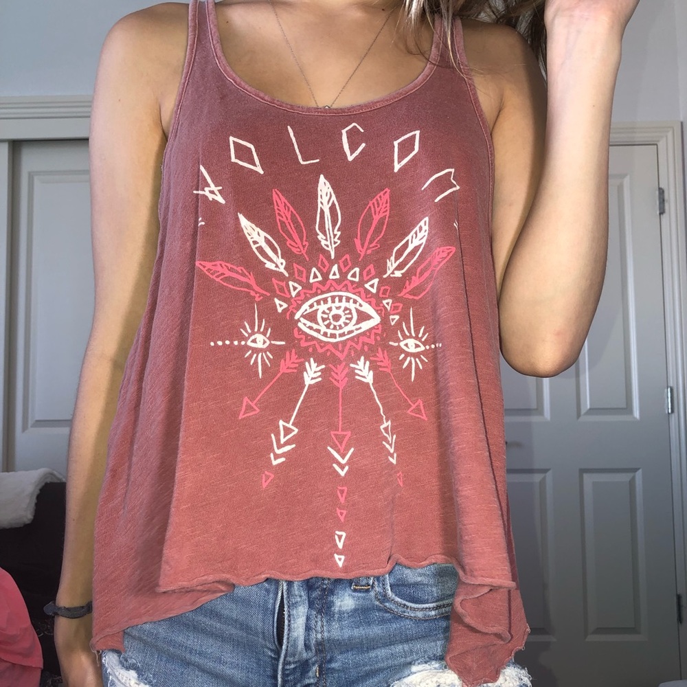 Volcom red tank top
